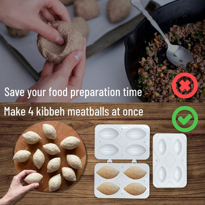 Meatball Making Mold ABS Meatloaf Maker Press Tool Dishwasher Safe Meatball Maker for Kitchen DIY Four Grids V1294-YM0521-3118230002711