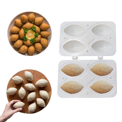 Meatball Making Mold ABS Meatloaf Maker Press Tool Dishwasher Safe Meatball Maker for Kitchen DIY Four Grids V1294-YM0521-3118230002711