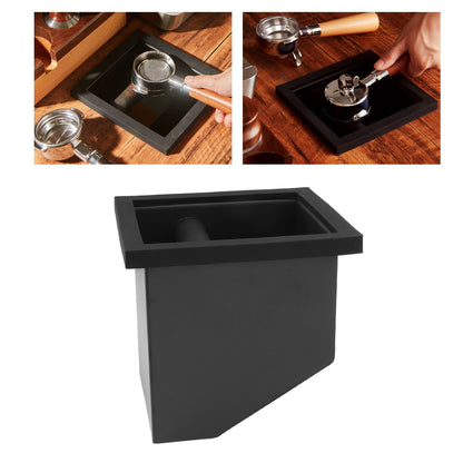 Coffee Knock Box Embedded Bottomless Coffee Knocking Slag Bucket Cafe Bar Powder Grounds Box Black V1294-YM0521-3118230004411