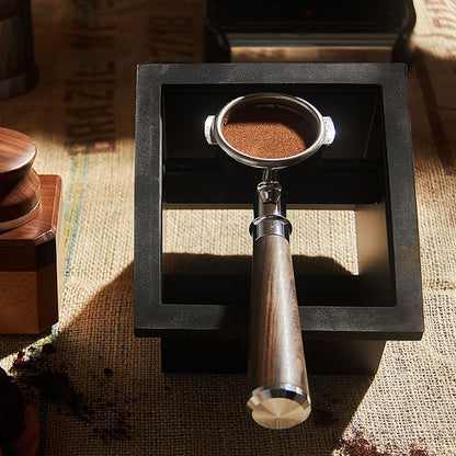 Coffee Knock Box Embedded Bottomless Coffee Knocking Slag Bucket Cafe Bar Powder Grounds Box Black V1294-YM0521-3118230004411