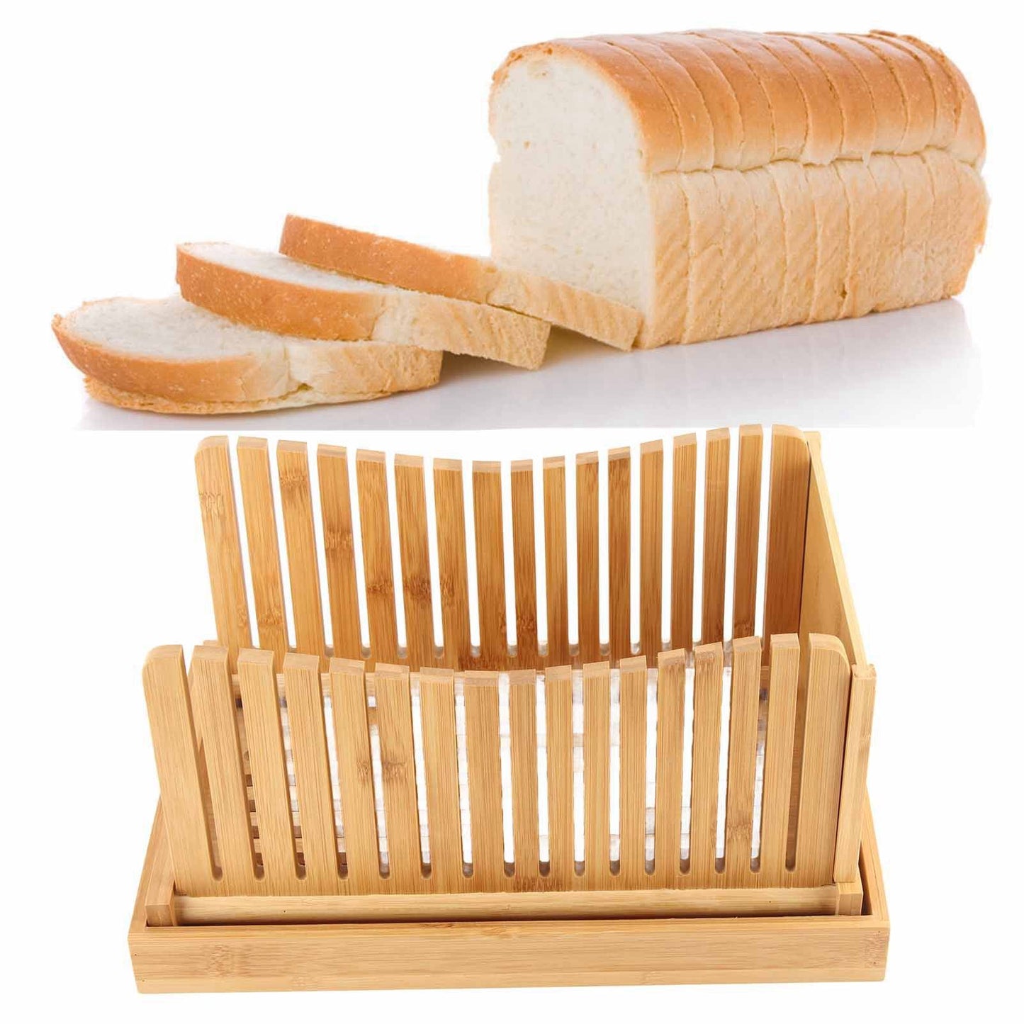 Bamboo Foldable Bread Slicing Guide Toast Loaf Cutting Guide Slicing Maker Kitchen DIY Baking Pastry Tools V1294-YM0521-3118230006411