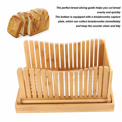 Bamboo Foldable Bread Slicing Guide Toast Loaf Cutting Guide Slicing Maker Kitchen DIY Baking Pastry Tools V1294-YM0521-3118230006411