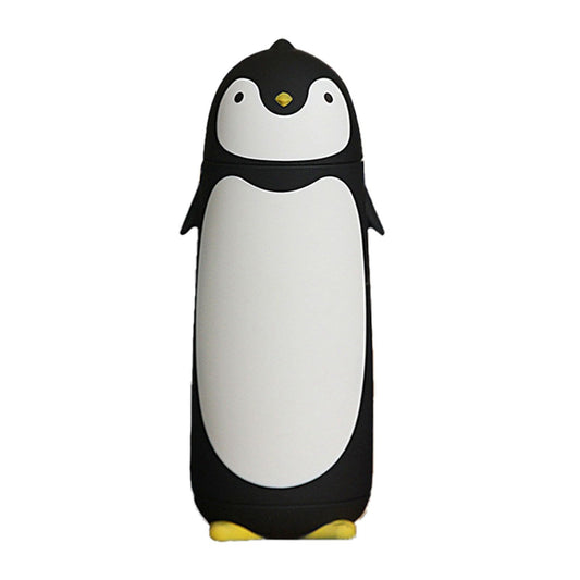 Water Bottle Penguin Design Heat Insulation 300ml Portable Water Cup for Outdoor Black V1294-YM0521-3118230010613