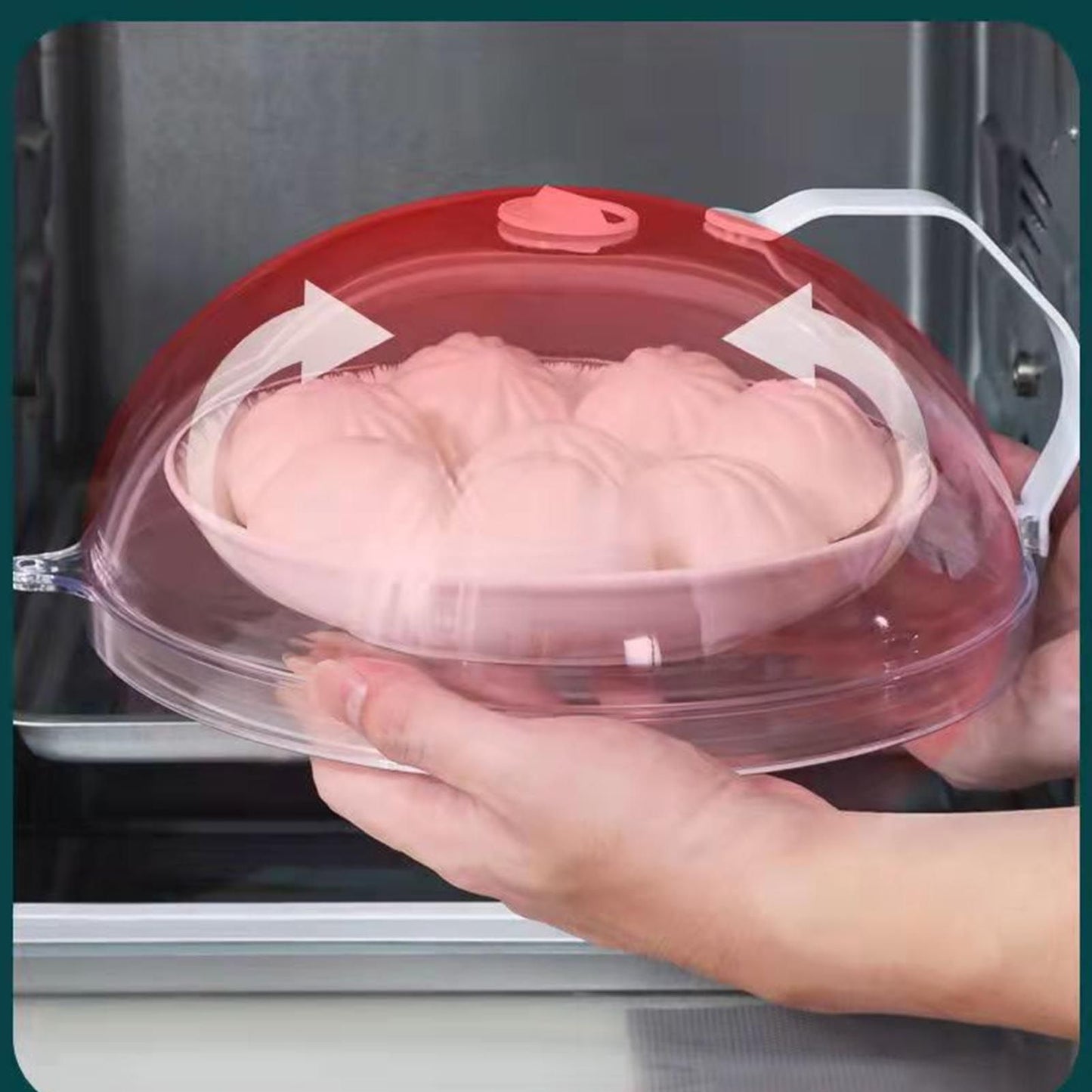 Microwave Oven Splatter Cover High Temperature Resistant Plastic Splash Guard Lid for Kitchen Upgrade Type V1294-YM0521-3118230011111