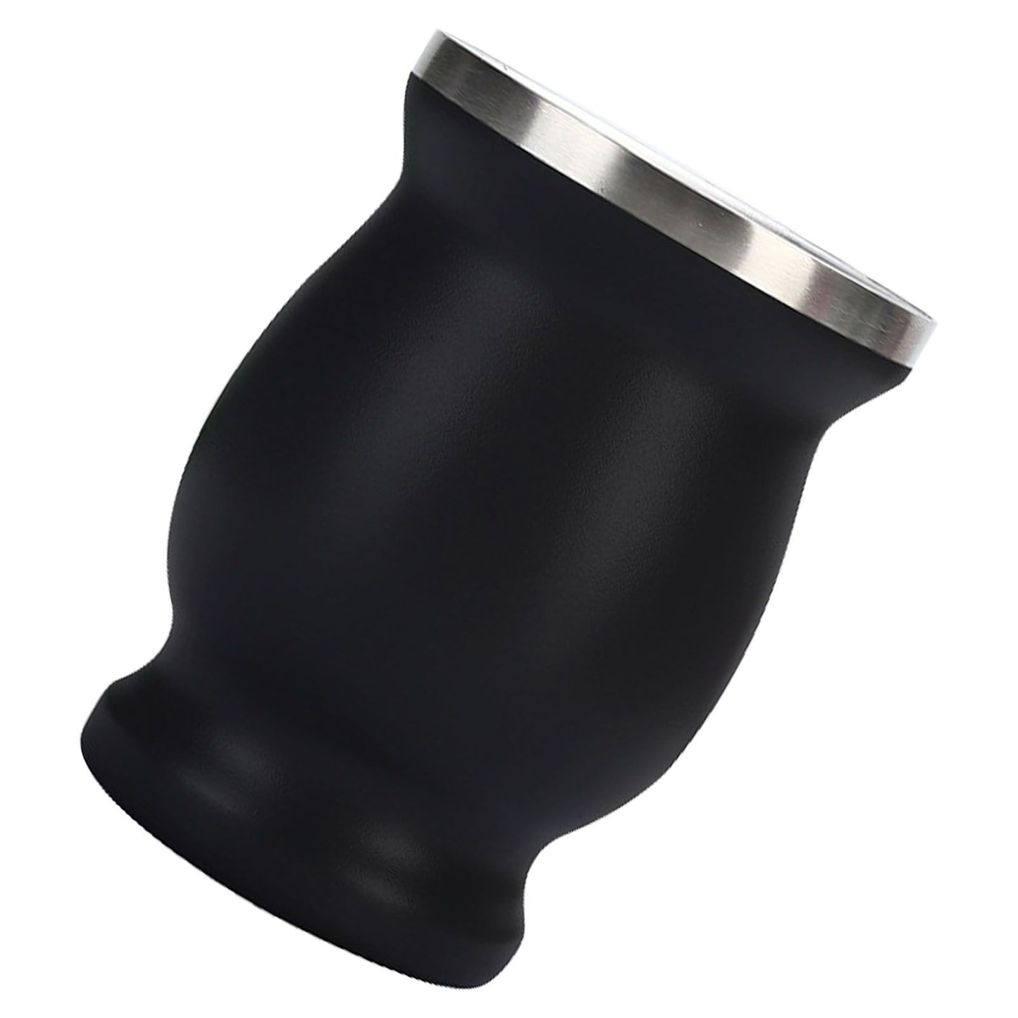 8oz 304 Stainless Steel Gourd Cup Double Layers Vacuum Insulation Cup with Straw Brush Black V1294-YM0521-3118230012111