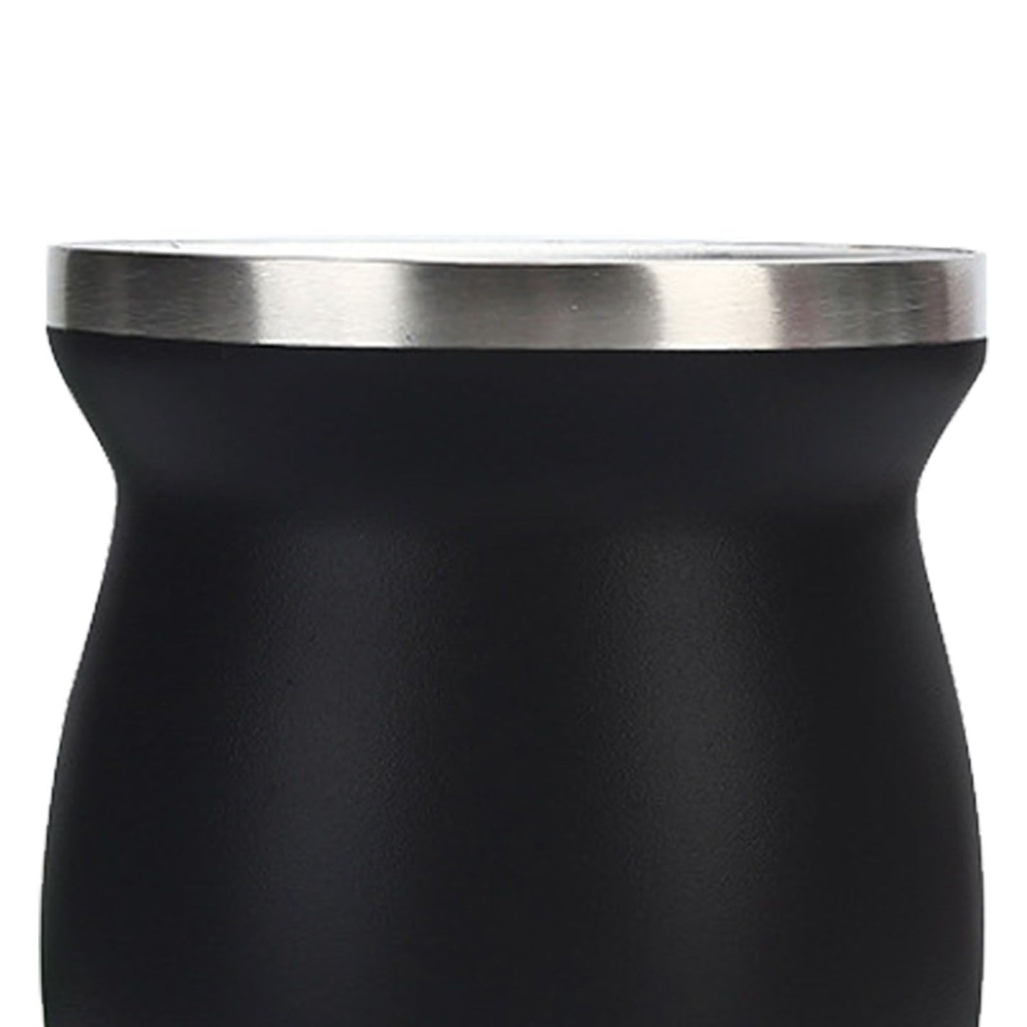 8oz 304 Stainless Steel Gourd Cup Double Layers Vacuum Insulation Cup with Straw Brush Black V1294-YM0521-3118230012111