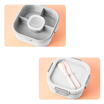 2 Layer Plastic Salad Lunch Box Microwave Safe Salad Lunch Container Portable Fruit Fat Reducing Light Food V1294-YM0521-3118230013511