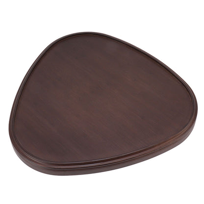 Wood Serving Tray Sturdy Bamboo Simple Elegant Triangular Multifunction Wooden Tea Tray for Cafe Office V1294-YM0521-3118230015612