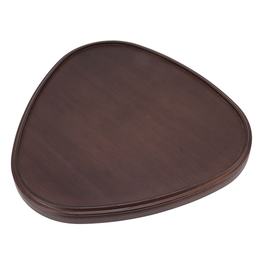 Wood Serving Tray Sturdy Bamboo Simple Elegant Triangular Multifunction Wooden Tea Tray for Cafe Office V1294-YM0521-3118230015612