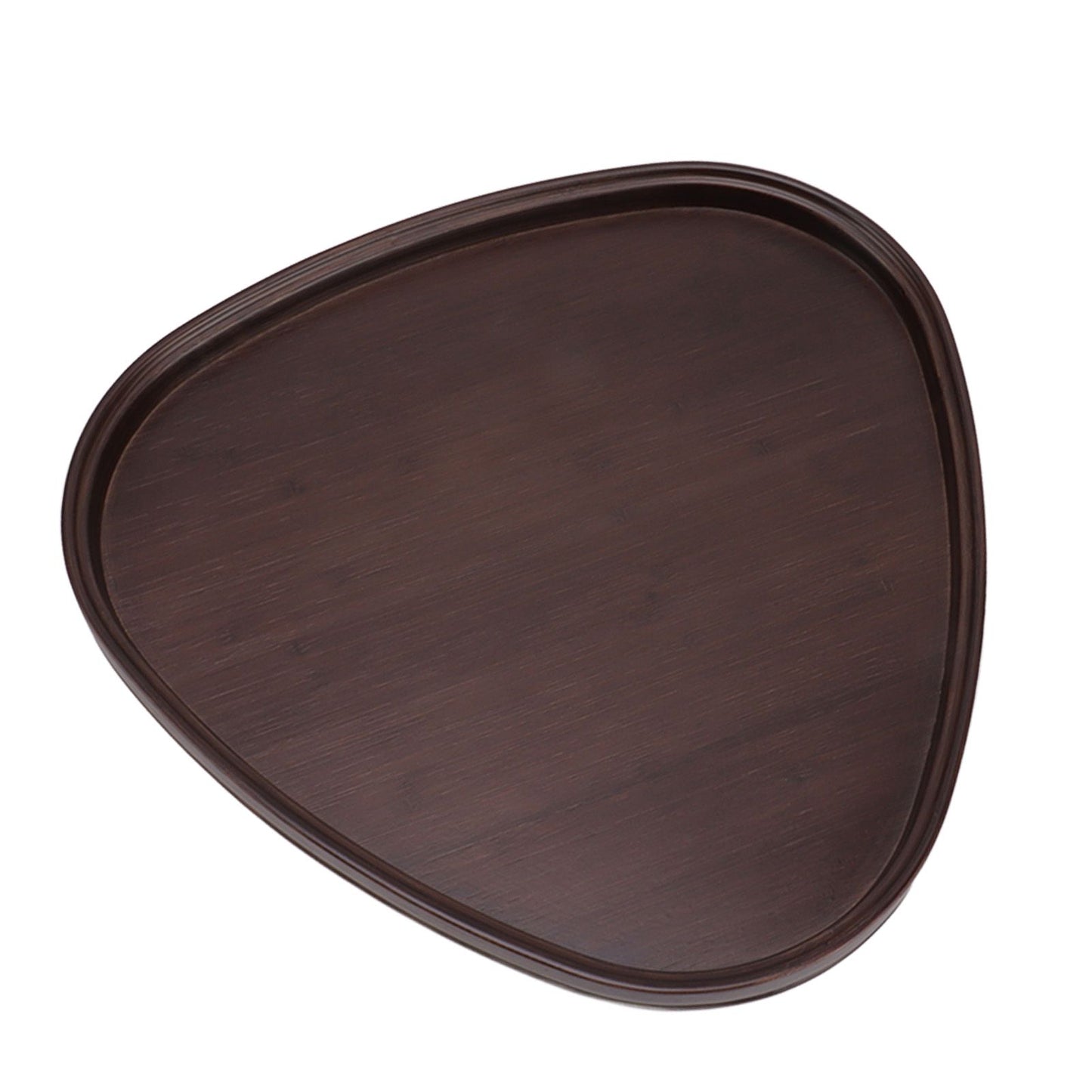 Wood Serving Tray Sturdy Bamboo Simple Elegant Triangular Multifunction Wooden Tea Tray for Cafe Office V1294-YM0521-3118230015612