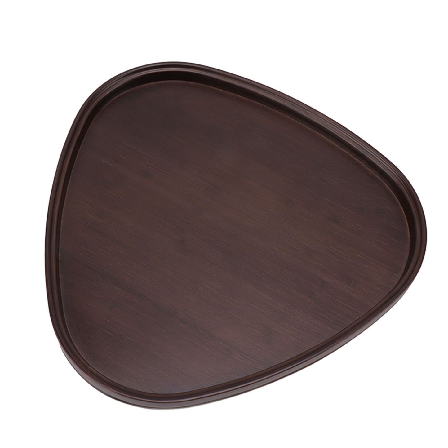 Wood Serving Tray Sturdy Bamboo Simple Elegant Triangular Multifunction Wooden Tea Tray for Cafe Office V1294-YM0521-3118230015612