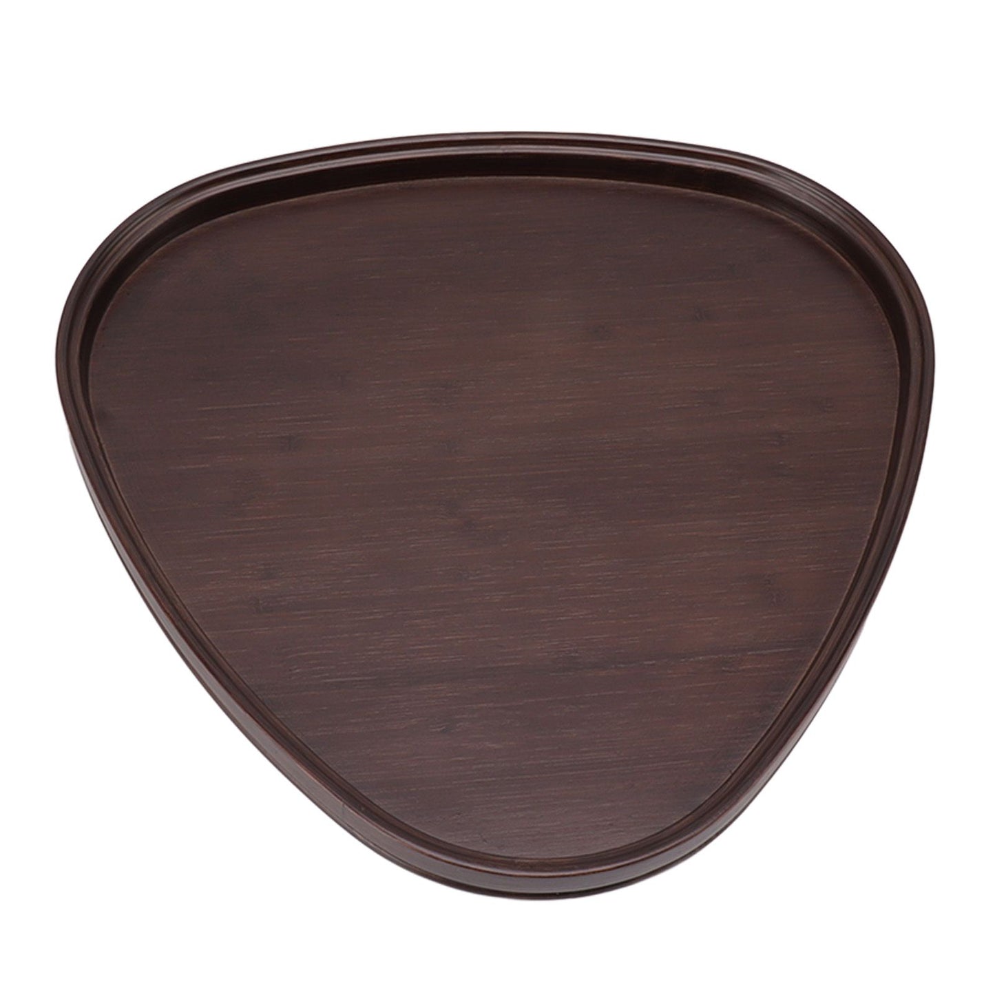 Wood Serving Tray Sturdy Bamboo Simple Elegant Triangular Multifunction Wooden Tea Tray for Cafe Office V1294-YM0521-3118230015612