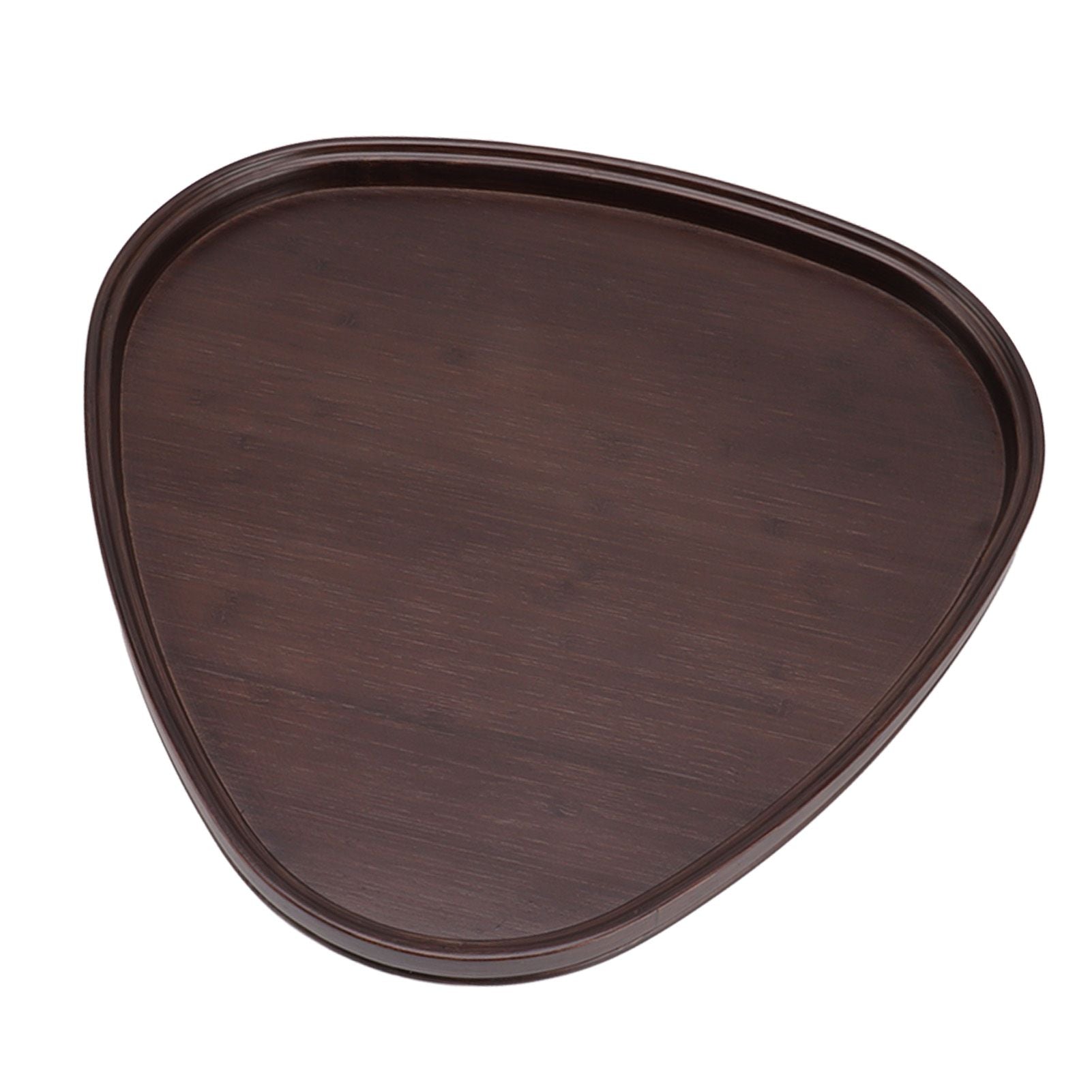 Wood Serving Tray Sturdy Bamboo Simple Elegant Triangular Multifunction Wooden Tea Tray for Cafe Office V1294-YM0521-3118230015612