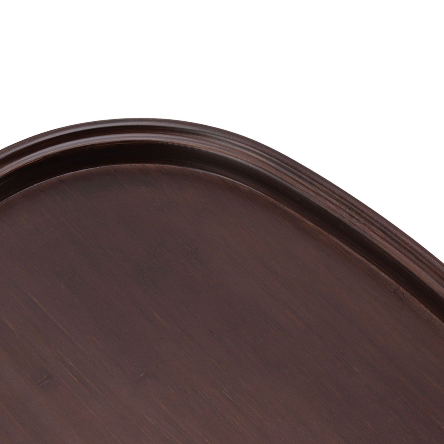 Wood Serving Tray Sturdy Bamboo Simple Elegant Triangular Multifunction Wooden Tea Tray for Cafe Office V1294-YM0521-3118230015612