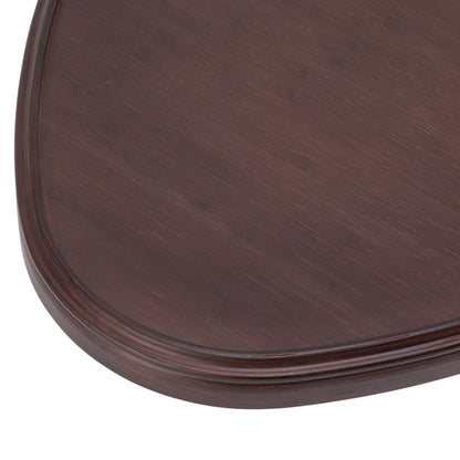 Wood Serving Tray Sturdy Bamboo Simple Elegant Triangular Multifunction Wooden Tea Tray for Cafe Office V1294-YM0521-3118230015612