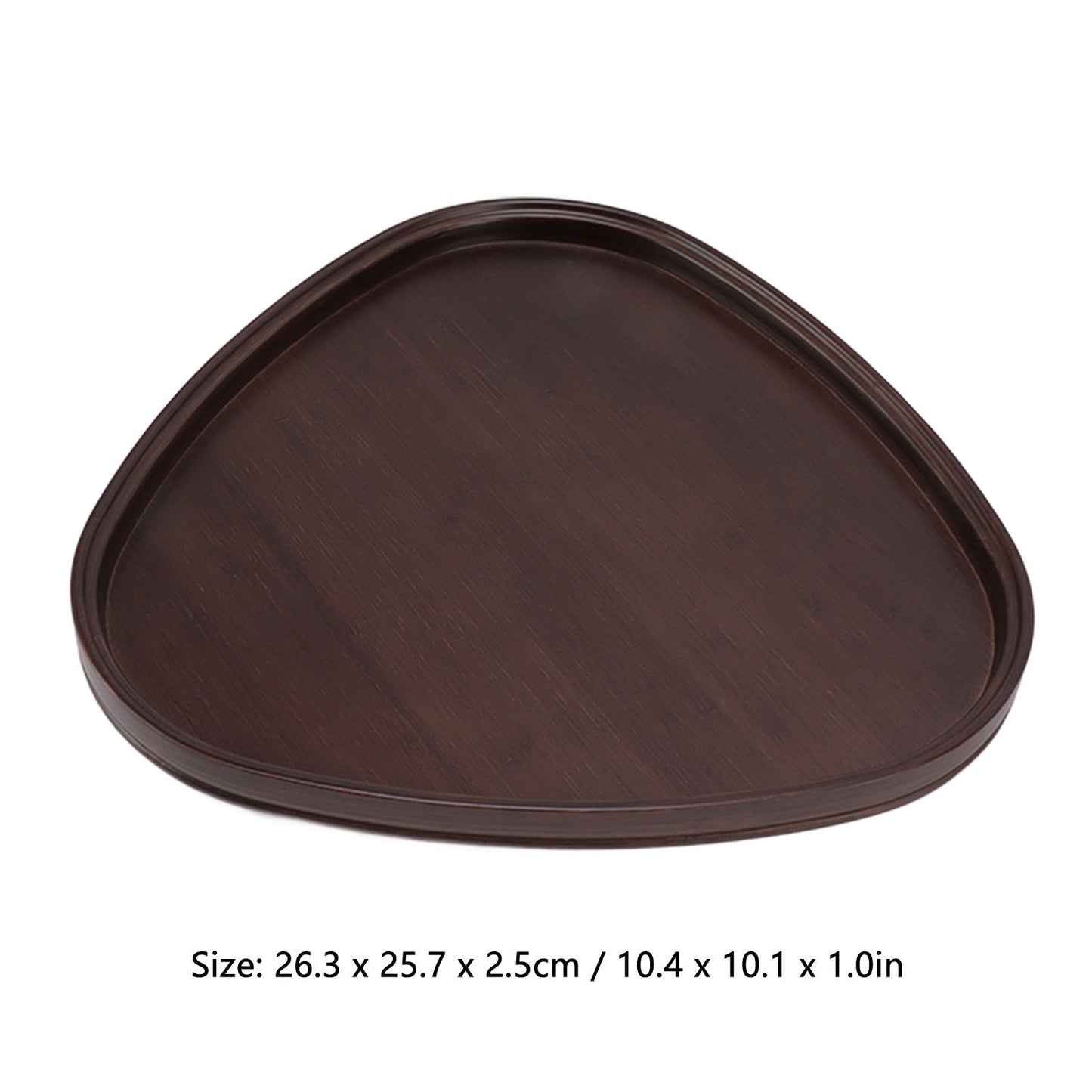 Wood Serving Tray Sturdy Bamboo Simple Elegant Triangular Multifunction Wooden Tea Tray for Cafe Office V1294-YM0521-3118230015612
