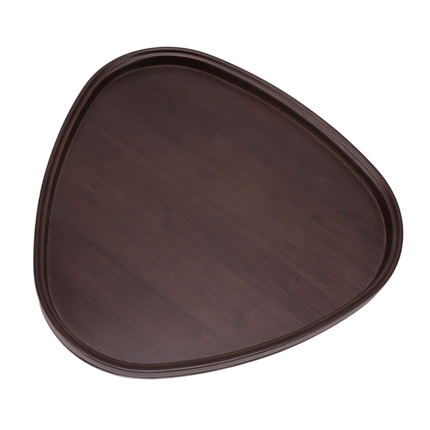 Wood Serving Tray Sturdy Bamboo Simple Elegant Triangular Multifunction Wooden Tea Tray for Cafe Office V1294-YM0521-3118230015612