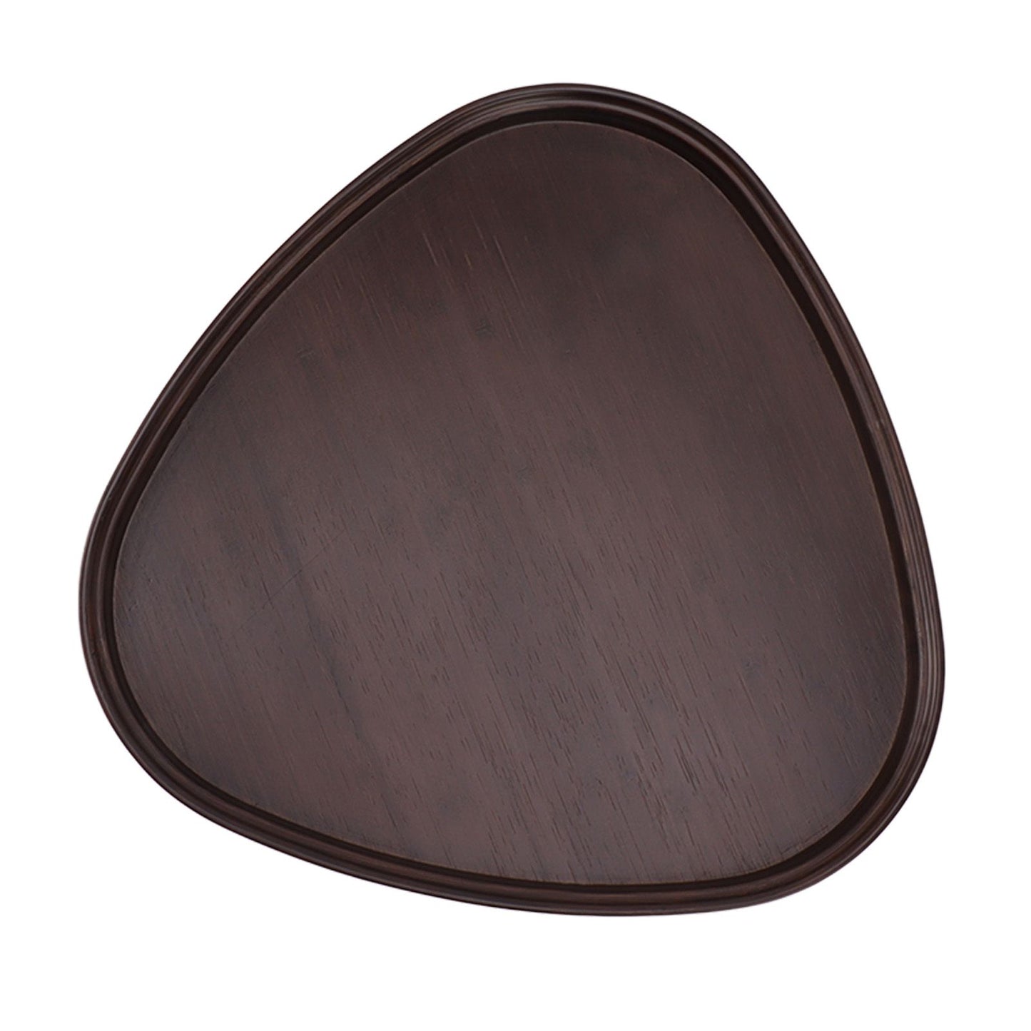 Wood Serving Tray Sturdy Bamboo Simple Elegant Triangular Multifunction Wooden Tea Tray for Cafe Office V1294-YM0521-3118230015612