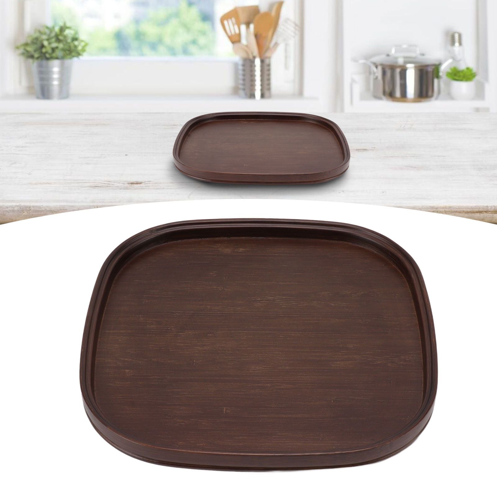 Tea Tray Bamboo Teaboard Refreshment Dried Fruit Teacup Serving Plate Walnut Wood Color L V1294-YM0521-3118230016011