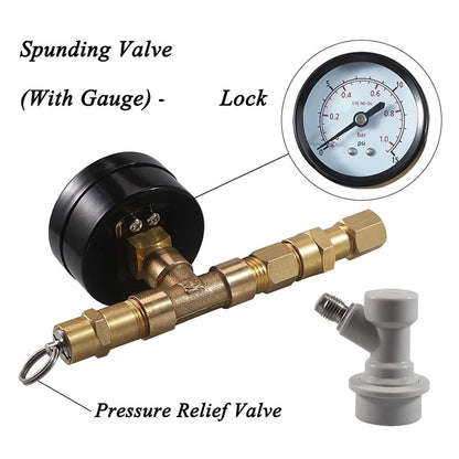 Beer Brew Spunding Valve Adjustable Pressure Relief Valve with Ball Lock Beer Brewing Equipment V1294-YM0521-3118230020411