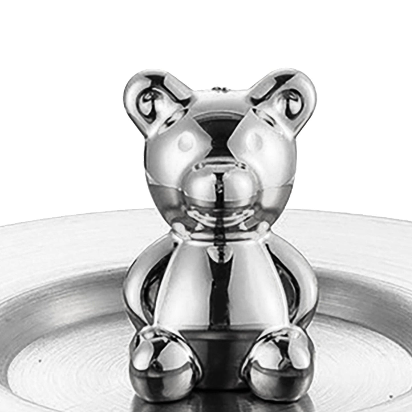Cute Bear Cup Cover Stainless Steel Dustproof Rounded Edges Glossy Surface Artistic Cup Lid for Mug Glass Cup V1294-YM0521-3118230022711