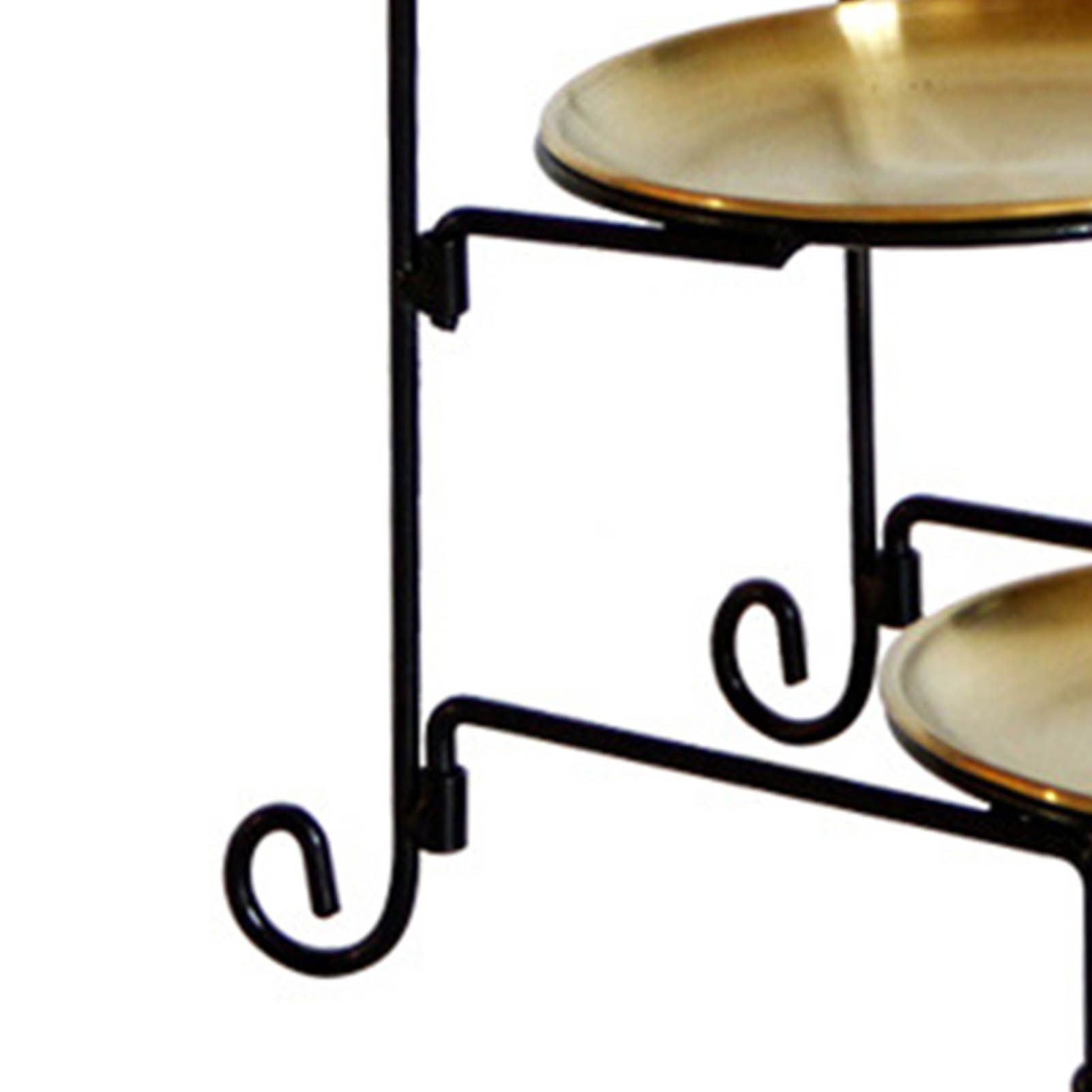 Three Layer Fruit Basket Stainless Steel Fruit Basket Modern Multi Layer Fruit Snack Storage Basket Golden V1294-YM0521-3118230023011
