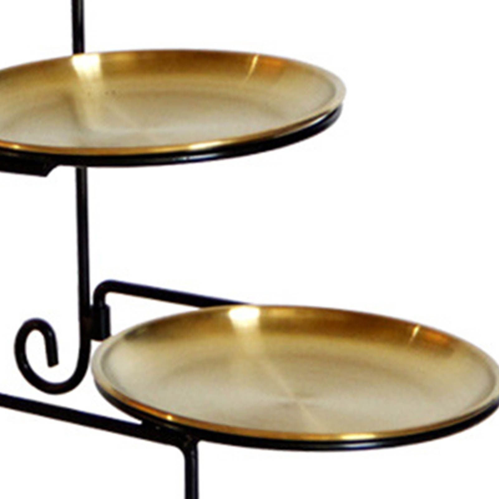 Three Layer Fruit Basket Stainless Steel Fruit Basket Modern Multi Layer Fruit Snack Storage Basket Golden V1294-YM0521-3118230023011