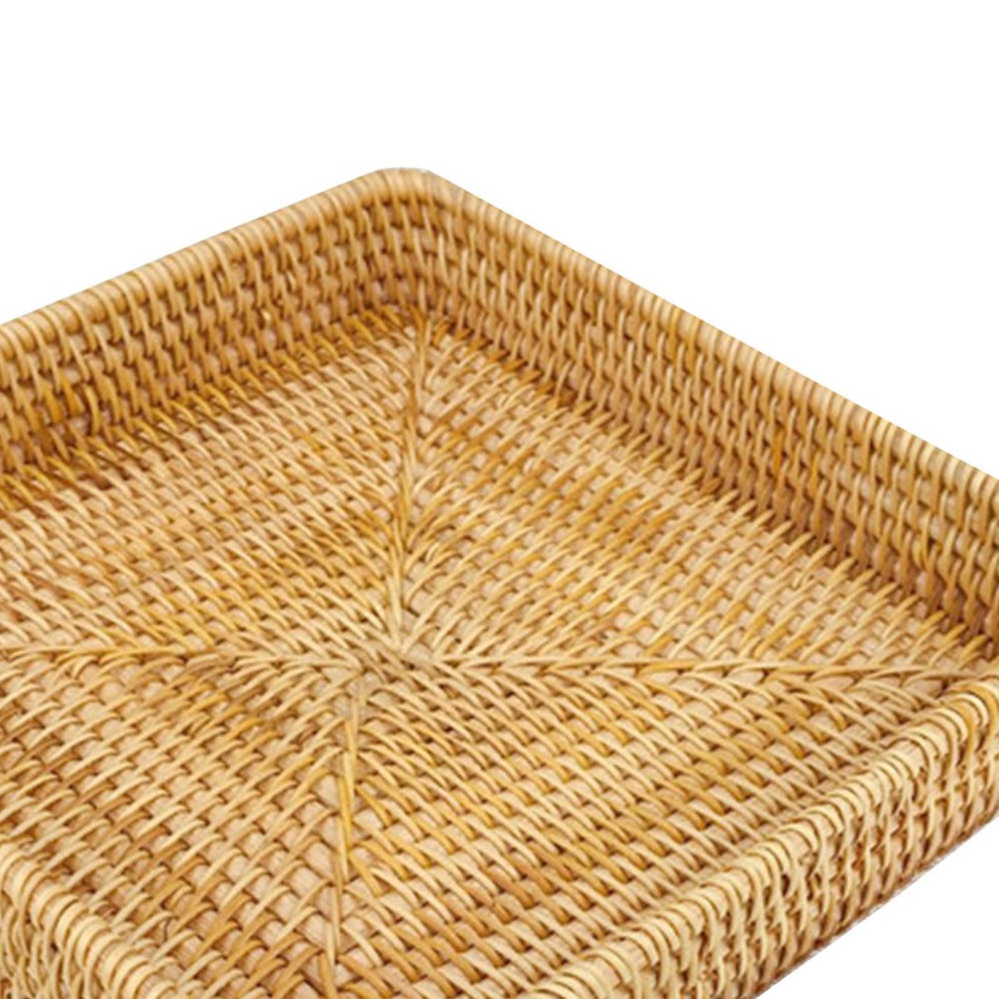 Rattan Tray Tabletop Organization Hand Woven Snack Storage Basket Multifunctional Serving Tray M V1294-YM0521-3118230023612