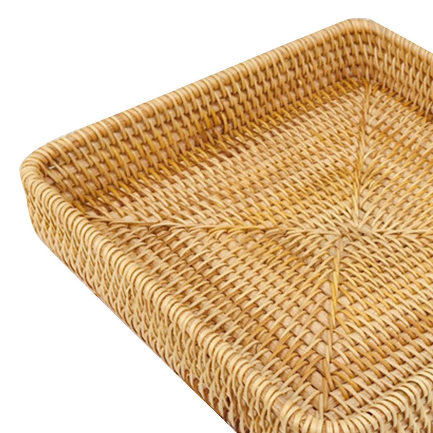 Rattan Tray Tabletop Organization Hand Woven Snack Storage Basket Multifunctional Serving Tray M V1294-YM0521-3118230023612