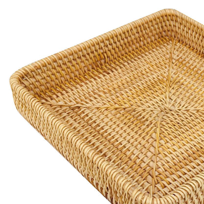 Rattan Tray Tabletop Organization Hand Woven Snack Storage Basket Multifunctional Serving Tray M V1294-YM0521-3118230023612