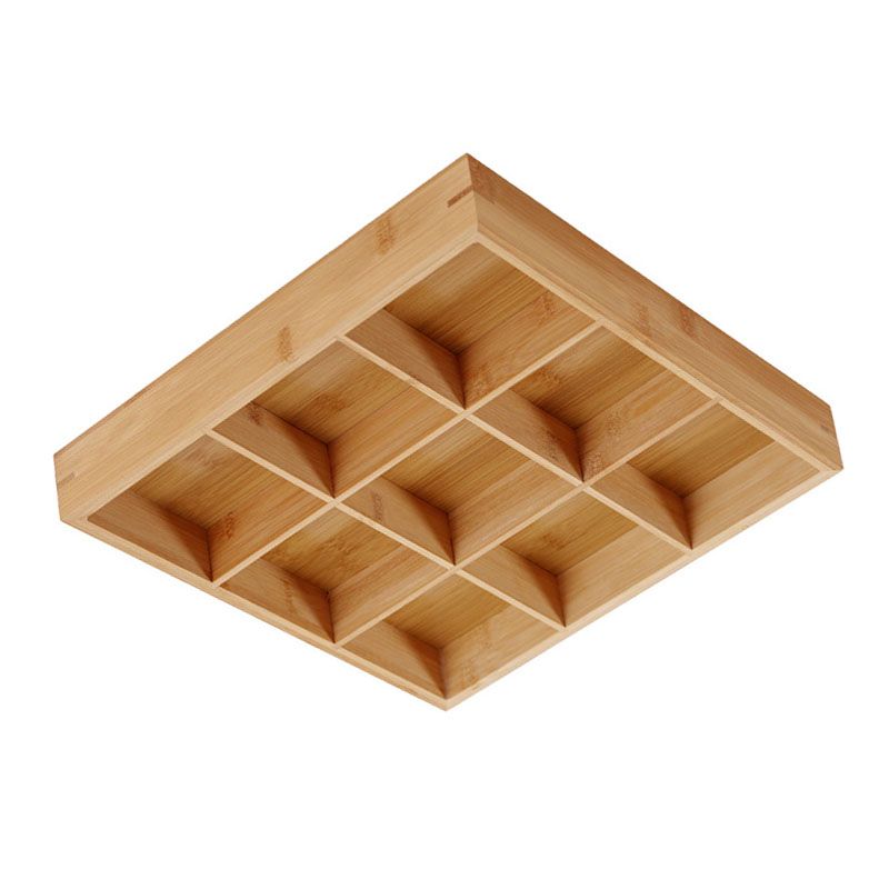 Divided Wooden Tray Multi Compartments Serving Tray for Hot Pot Restaurants Sushi Plate 9 Compartments V1294-YM0521-3118230024115