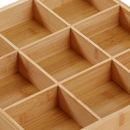 Divided Wooden Tray Multi Compartments Serving Tray for Hot Pot Restaurants Sushi Plate 9 Compartments V1294-YM0521-3118230024115