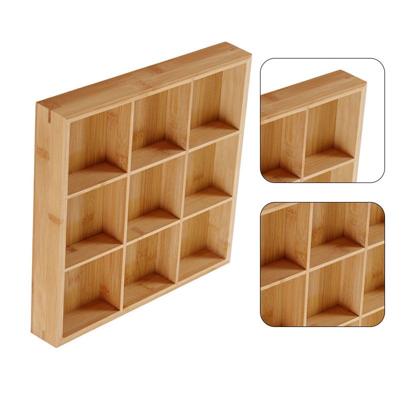 Divided Wooden Tray Multi Compartments Serving Tray for Hot Pot Restaurants Sushi Plate 9 Compartments V1294-YM0521-3118230024115