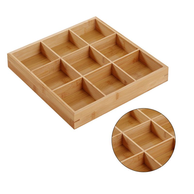 Divided Wooden Tray Multi Compartments Serving Tray for Hot Pot Restaurants Sushi Plate 9 Compartments V1294-YM0521-3118230024115