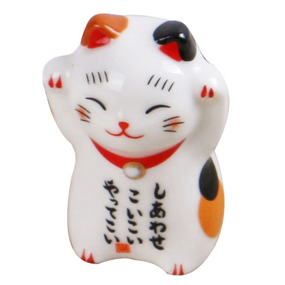 5Pcs Chopstick Racks Ceramic Cat Tableware Rest Mini Ceramic Kitten Ornaments Japanese Style V1294-YM0521-3118230026111