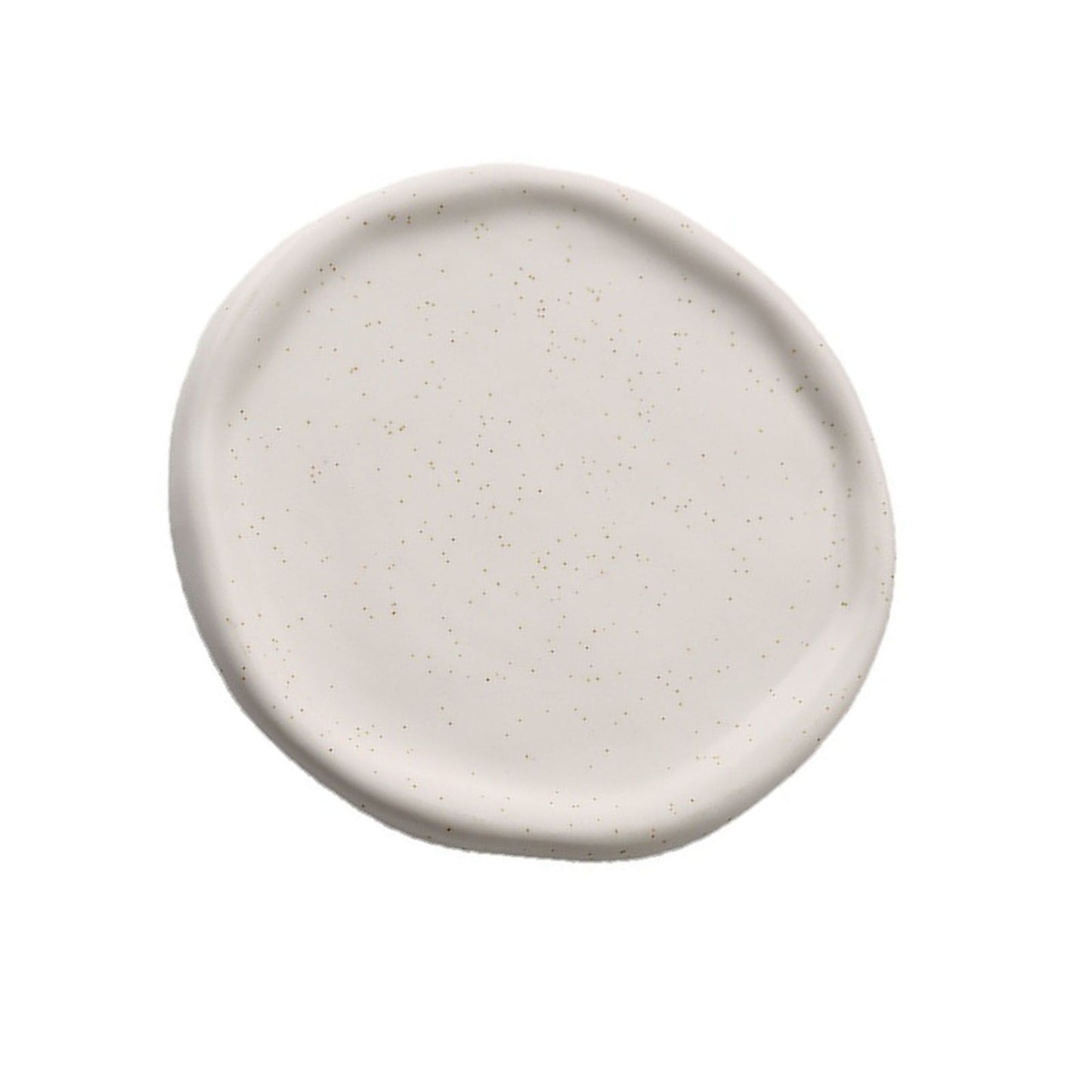 Jewelry Plate Ceramic Glossy Appearance Simple Modern Stylish Storage Tray for Home Gift White Round V1294-YM0521-3118230027411