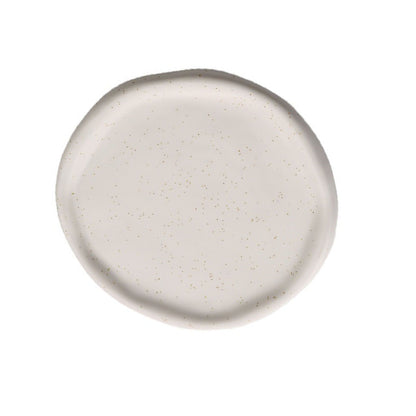 Jewelry Plate Ceramic Glossy Appearance Simple Modern Stylish Storage Tray for Home Gift White Round V1294-YM0521-3118230027411