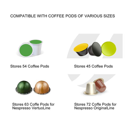 Coffee Capsule Strip Storage Organizing Wall Mounted Coffee Pod Holder Strip for Counter Kitchen Adhesive V1294-YM0521-3118230028414