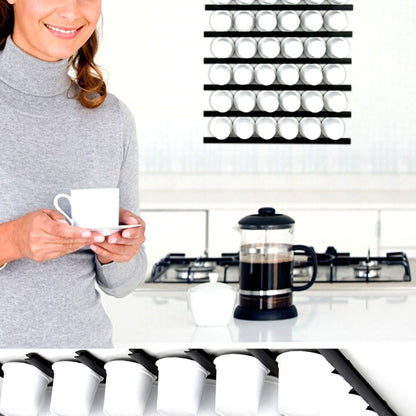 Coffee Capsule Strip Storage Organizing Wall Mounted Coffee Pod Holder Strip for Counter Kitchen Adhesive V1294-YM0521-3118230028414