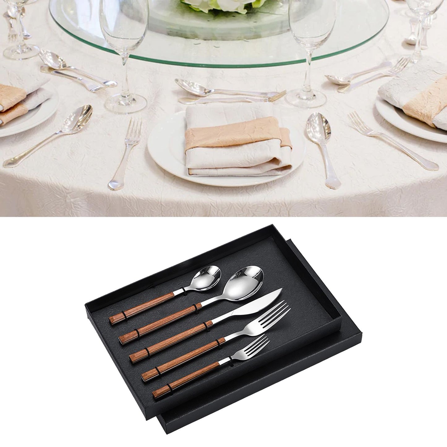 Tableware Cutlery Set Stainless Steel Dinner Knives Forks Spoons Eating Utensils High Hardness Flatware Set V1294-YM0521-3118230029611