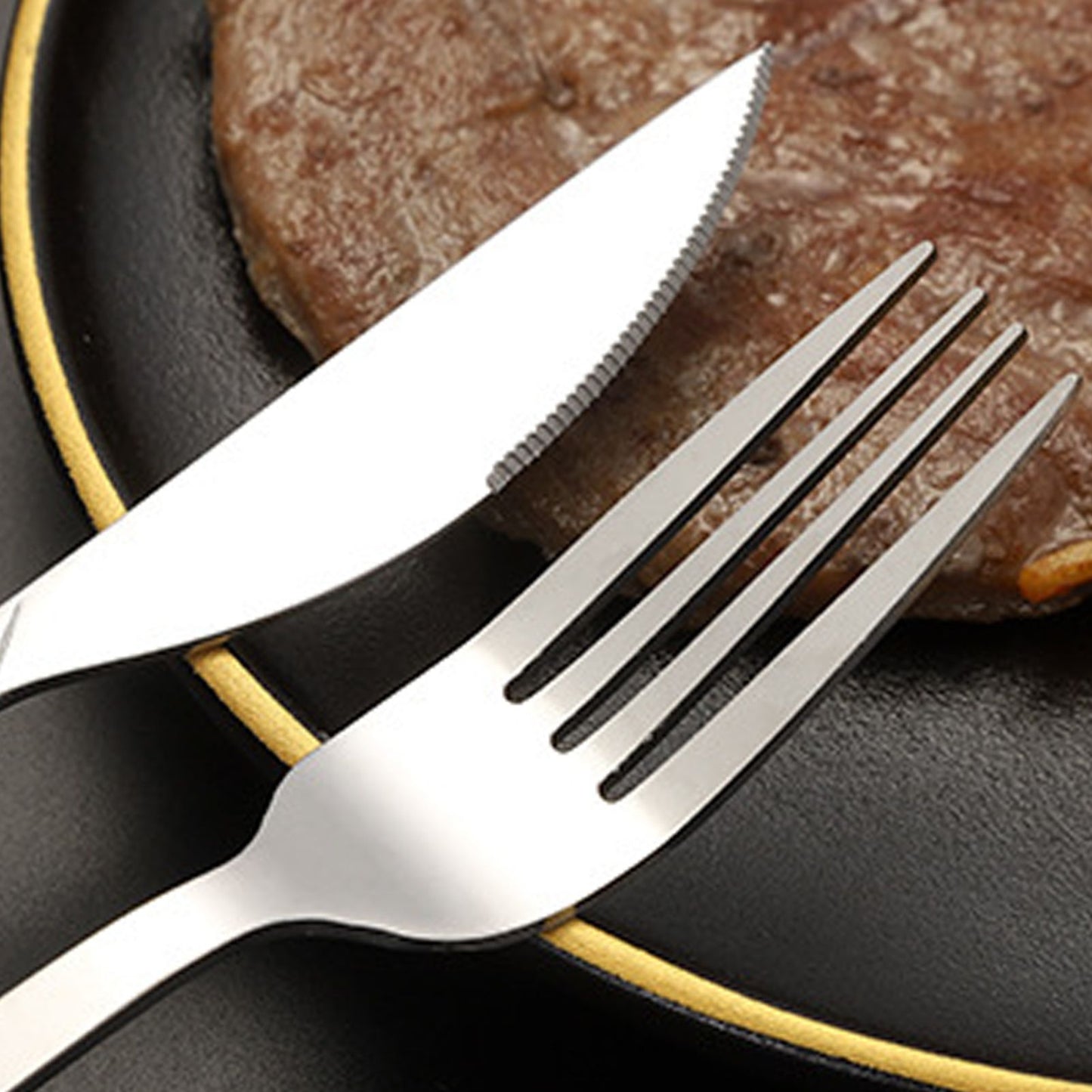 Tableware Cutlery Set Stainless Steel Dinner Knives Forks Spoons Eating Utensils High Hardness Flatware Set V1294-YM0521-3118230029611