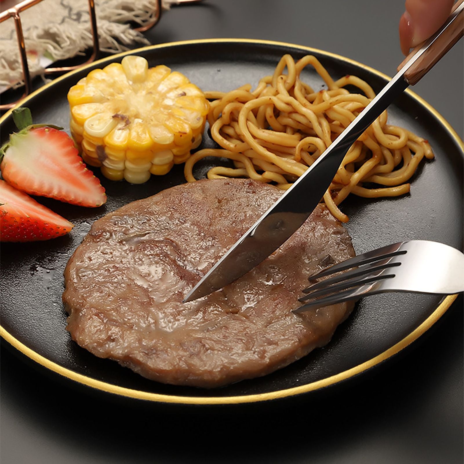 Tableware Cutlery Set Stainless Steel Dinner Knives Forks Spoons Eating Utensils High Hardness Flatware Set V1294-YM0521-3118230029611