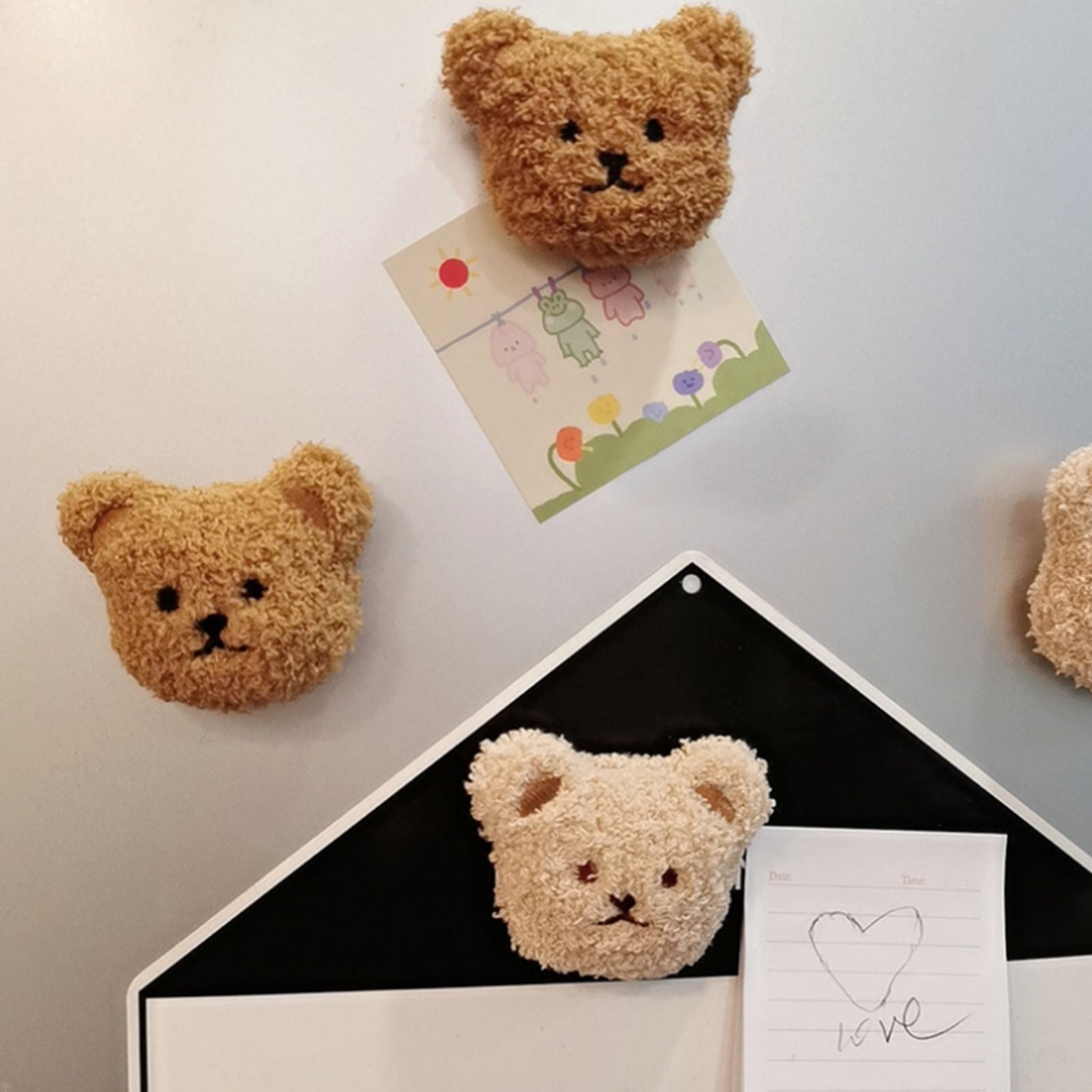 Plush Bear Fridge Magnet Rubber Soft Magnet 3D Animal Fridge Magnet for Kitchen Decoration Coffee V1294-YM0521-3118230032411