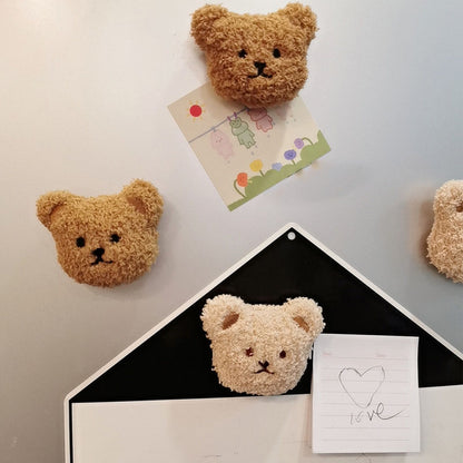 Plush Bear Fridge Magnet Rubber Soft Magnet 3D Animal Fridge Magnet for Kitchen Decoration Coffee V1294-YM0521-3118230032411