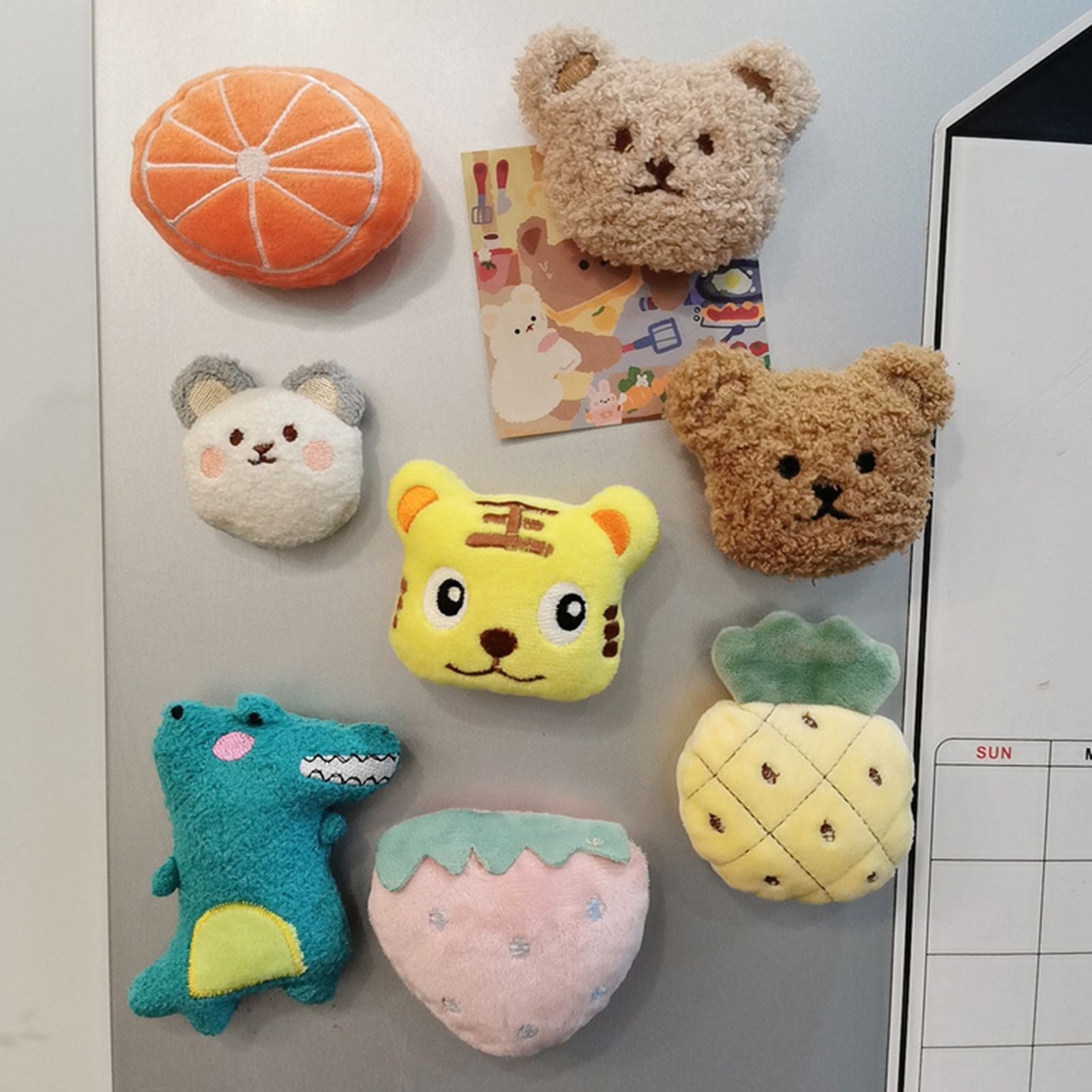 Plush Bear Fridge Magnet Rubber Soft Magnet 3D Animal Fridge Magnet for Kitchen Decoration Coffee V1294-YM0521-3118230032411