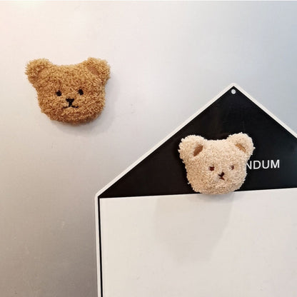 Plush Bear Fridge Magnet Rubber Soft Magnet 3D Animal Fridge Magnet for Kitchen Decoration Coffee V1294-YM0521-3118230032411