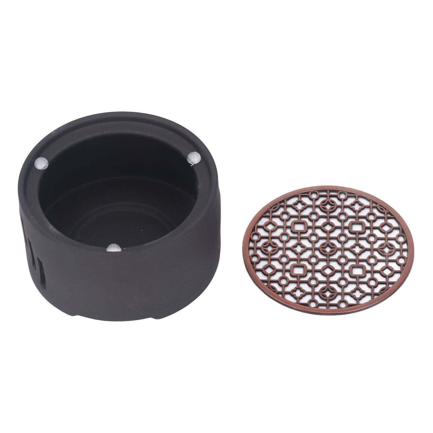Teapot Warmer Kit with Bronze Color Mat Functional Convenient Tea Coffee Warm Tool for Coffee Beverages V1294-YM0521-3118230033311