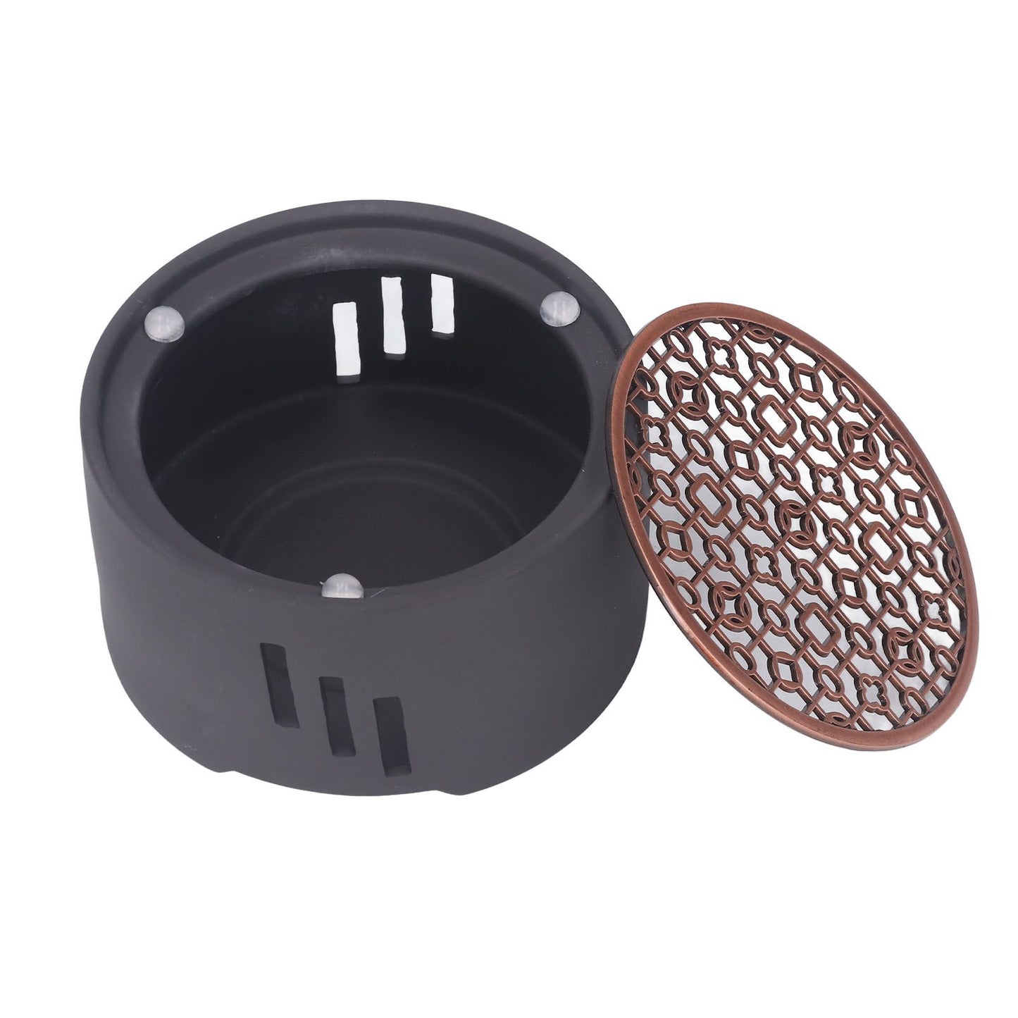 Teapot Warmer Kit with Bronze Color Mat Functional Convenient Tea Coffee Warm Tool for Coffee Beverages V1294-YM0521-3118230033311