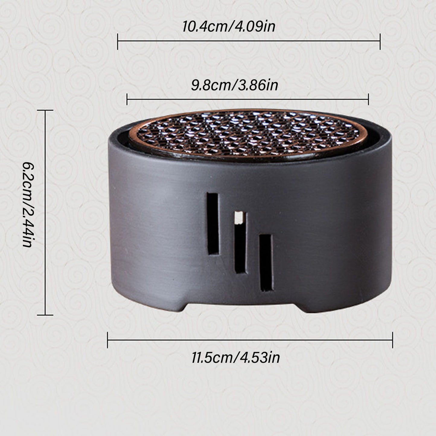 Teapot Warmer Kit with Bronze Color Mat Functional Convenient Tea Coffee Warm Tool for Coffee Beverages V1294-YM0521-3118230033311