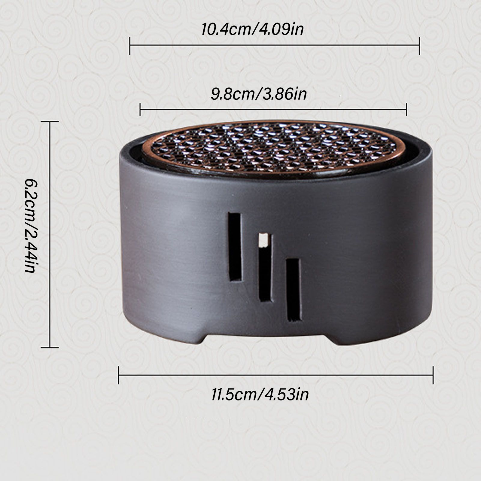 Teapot Warmer Kit with Bronze Color Mat Functional Convenient Tea Coffee Warm Tool for Coffee Beverages V1294-YM0521-3118230033311